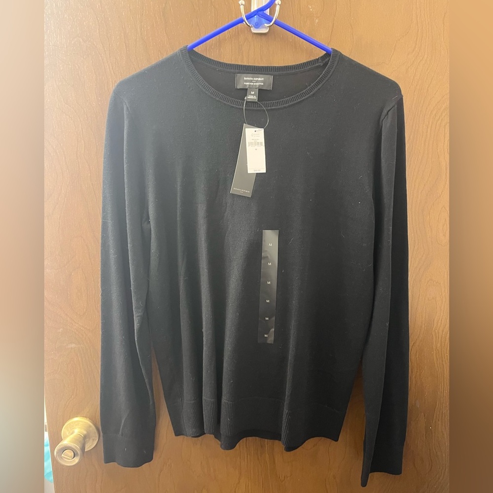 NWT Banana Republic Black Long Sleeve Sweater